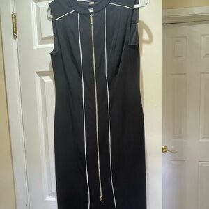 Tommy Hilfiger Black Dress with White Piping